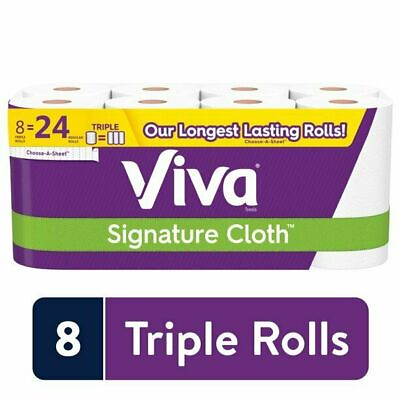 Viva Signature Cloth Paper Towels 8 Triple Rolls 141 Sheets per Roll $19.50