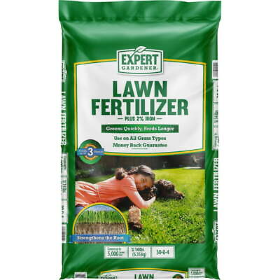 #ad Lawn Plant Food Fertilizer 30 0 4 NPK Plus 2% Iron 14 lb. 5000 Sq. ft. $16.16
