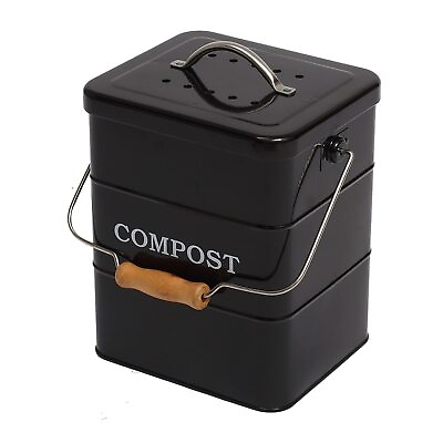 #ad ayacatz Stainless Steel Compost Bin for Kitchen Countertop Compost Bin1 Gallon $32.57