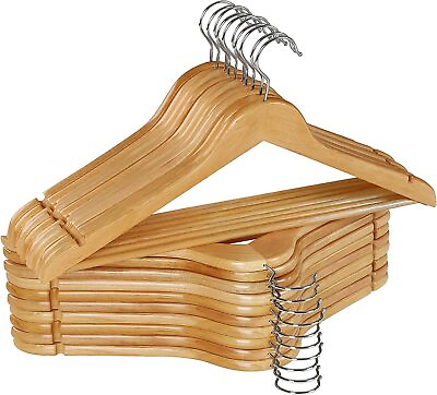 Utopia Home Wooden Hangers Pack of 20 amp; 80 Suit Hangers Premium Natural Finish $97.09
