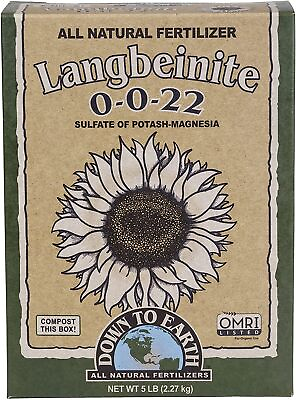 #ad #ad Down to Earth #DTE07852 Organic Langbeinite Fertilizer Mix 0 0 22 5 lb $23.30