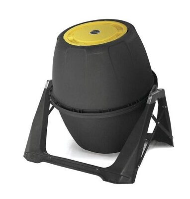 #ad 48 Gallon Tumbling Waste Composter Bin Dual Latch Lid Heavy Duty Stand Barrel $171.00