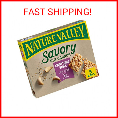 #ad #ad Nature Valley Savory Nut Crunch Bars Everything Bagel 0.89 oz 5 bars $6.22