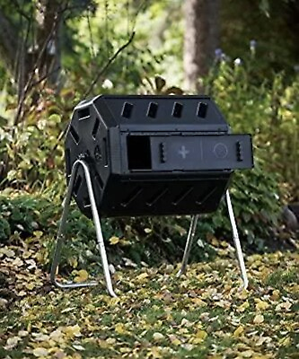 #ad New Dual Chamber Tumbling Composter Black Recycle Food Garden Fertilizer 🏡 $91.95