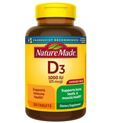 #ad #ad Nature Made Vitamin D3 1000 IU 25 mcg Tablets Bone Health 350 Tablets $33.10