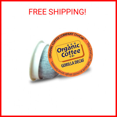 #ad The Organic Coffee Co. Compostable Coffee Pods Gorilla Decaf 36 Ct K Cup Com $30.93