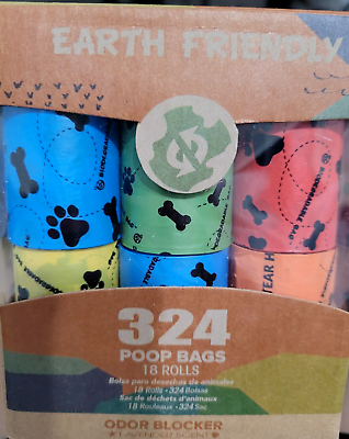 1 Box 324 bags Earth Friendly Dog Poop Bags $11.25