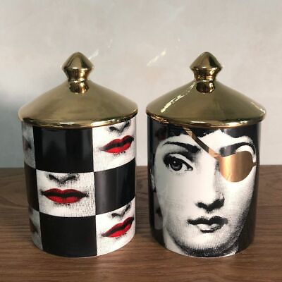Candle Holder Human Face Ceramic Bin Box Lady Face Jewelry Storage Decoration $34.18