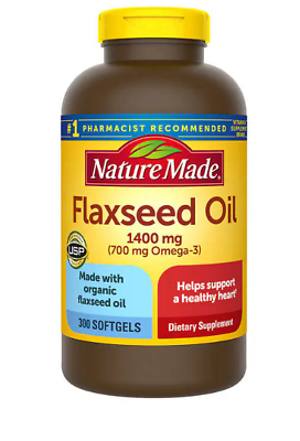 #ad Nature Made Flaxseed Oil 1400 mg. 300 Softgels FREE SHIPPING $27.99