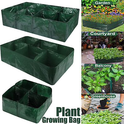 #ad #ad Nursery Planting Bag Pot Planter Growing Garden Vegetable Container 4 6 8 Grids $12.95