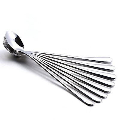 6x 7.5quot; Long Stainless Steel Ice Cream Cocktail Teaspoons Coffee Soup Tea Spoons $9.99