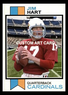 #ad #ad Jim Hart St Louis Cardinals 1973 Style Custom Football Art Card $6.30