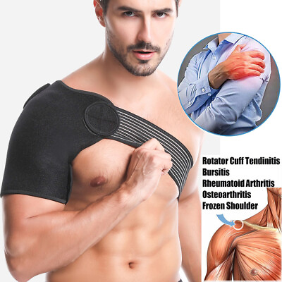 #ad Shoulder Brace Support Sleeve Torn Rotator Cuff AC Joint Pain Adjustable Belt $3.49