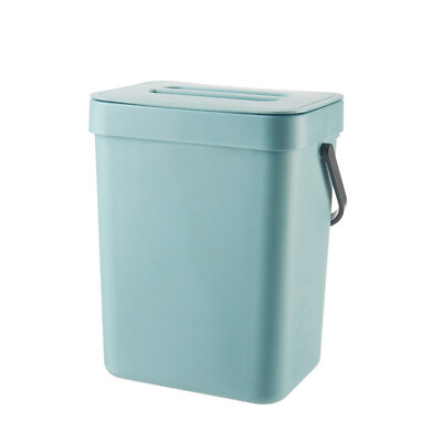 #ad Blue 3L Portable Kitchen Compost Bin With Lid Wall Mounted Design Easy $15.21