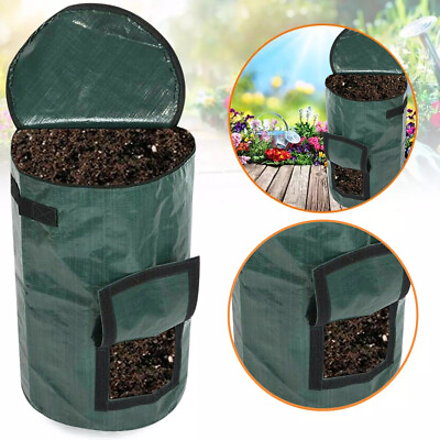 #ad Garden Waste Bags Heavy Duty Reusable Gardening Leaf Large Lawn Compost Bin Bag $14.59