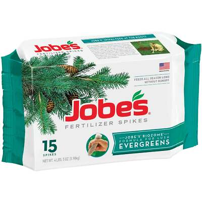 #ad Jobe#x27;s Evergreen 13 3 4 Tree amp; Shrub Fertilizer Spikes 15 Pack 01611 Jobe#x27;s $16.21