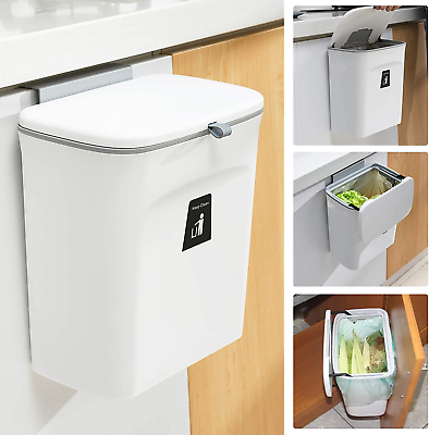 #ad 2.4 Gallon Kitchen Compost Bin for Counter Top or under Sink Hanging Small Tras $33.36