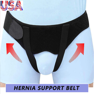 #ad Inguinal Hernia Support Belt Double Groin Sports Hernia Pain Relief Truss Brace $5.29