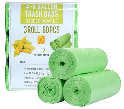#ad Small Trash Bags Biodegradable Compost Trash Bags Recycling Eco Friendly Garbag $10.80