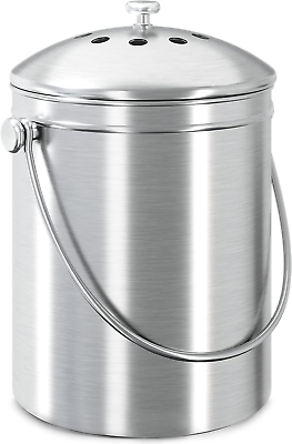 Utopia Kitchen Compost Bin for Kitchen Countertop 1.3 Gallon Compost Bucket $27.42