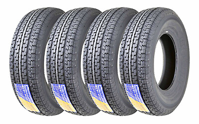 #ad Set 4 FREE COUNTRY ST225 75R15 Trailer Tires 10PR 225 75 15 w Side Scuff Guard $316.00