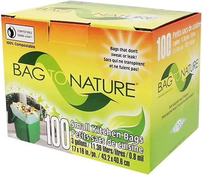 #ad Bag To Nature Compostable Bag and Liner 3 Gallon 100 Count $33.23