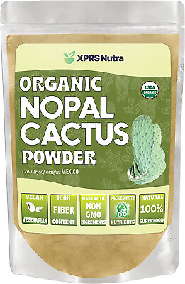 ORGANIC NOPAL CACTUS POWDER Prickly Pear Fiber Calcium Vitamin C for Digestion $16.99