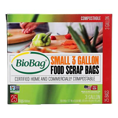 #ad Biobag Bag Compost Waste 3 Gallons 25 Bags $26.99