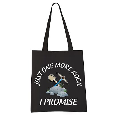 #ad Rock Collector Bag Just One More Rock I Promise Funny Geology Gifts For Geologis $22.13