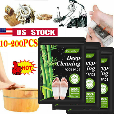 200Pcs Foot Detox Patches Pads Toxins Deep Cleansing Herbal Organic Slimming Pad $9.45