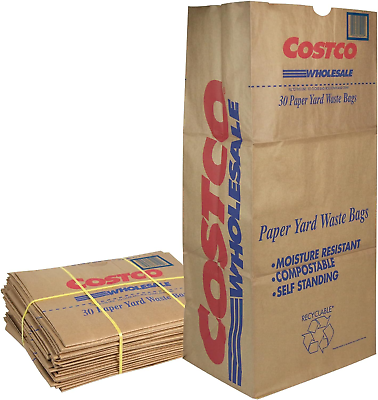 #ad 30 Gallon Lawn amp; Leaf 2 Ply Heavy Duty Yard Waste Compost Paper Bags 30 Count $50.68