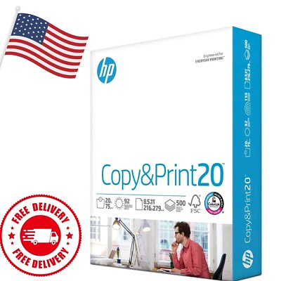 HP Printer Paper Copy And Print 20 lb. 8.5quot; x 11quot; 500 Sheets 1 Ream $9.00