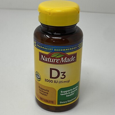 #ad Nature Made Vitamin D3 1000 IU 25 mcg 100 Tablets 10 2026 $8.99