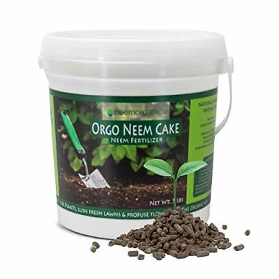 Orgo Neem Cake 100% Organic Fertilizer for Outdoor Plants Lawn 5 lbs $35.99