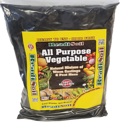 Readi Soil 8 Qt 100% Organic Worm Castings Vegetable FREE SHIPPING $19.99