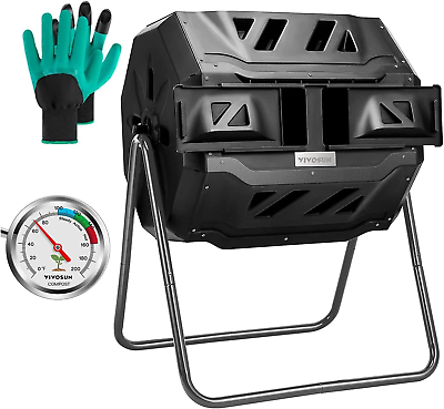 #ad Dual Rotating Batch Compost Bin with Compost Thermometer 20 Inch amp; 0 200°F $175.86
