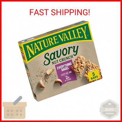 #ad Nature Valley Savory Nut Crunch Bars Everything Bagel 0.89 oz 5 bars $5.34