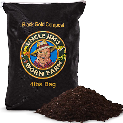 #ad Black Gold Worm Castings Compost Fertilizer for Garden Soil Red Wriggler Earth $28.99