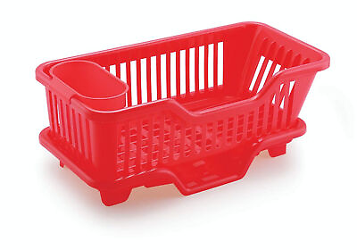 #ad #ad Simple Plastic Sink Dish Plate Utensil Drying Rack Color Red For Kitchen Holder $28.31