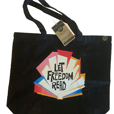 #ad #ad Ecobags “Let Freedom Read” tote Bookbag Banned Books Black Recycled Cotton $12.99