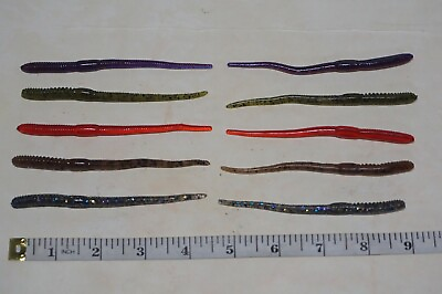 Lot of 80 4quot; Needle Worms Soft Plastic Bass Fishing Lures $14.99