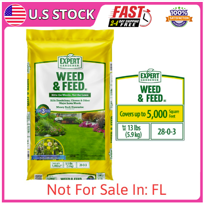 #ad #ad Expert Gardener Weed and Feed Fertilizer 28 0 3 13.2 lb. Up to 5000 Sq. Ft NEW $24.34