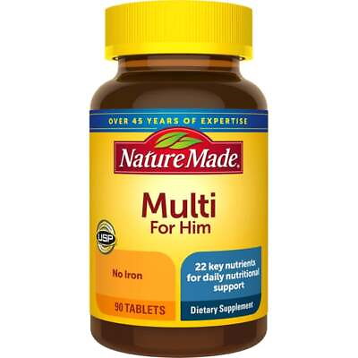 #ad Nature Made Multi For Him No Iron 90 Tabs $13.82