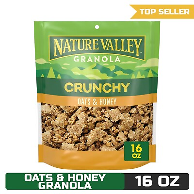 #ad Nature Valley Crunchy Granola Oats and Honey Resealable Bag 16 OZ $8.20