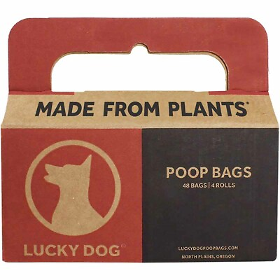 LUCKY DOG ZERO PLASTIC COMPOST POOP BAGS 4 ROLL $22.97