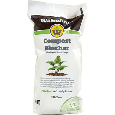#ad Wakefield Compost Biochar with Mycorrhizal Fungi Organic Compost Mix 1 Gallon $9.99