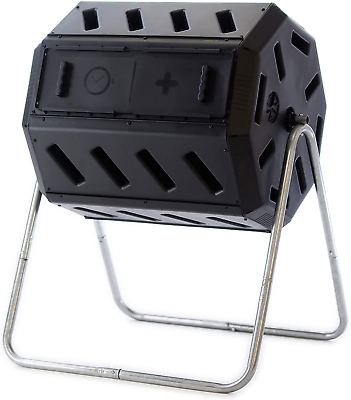 #ad Dual Chamber Tumbling Composter Black NEW $121.07