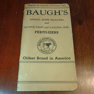 Vtg Baugh#x27;s Fertilizer Advertising Pad Paper Animal Bone Manures Norfolk Va crop $13.50