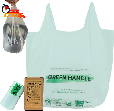 #ad #ad BPI Certified 3 Gallon 1.00 Mil = 25 Mic Compostable Handle Tie Kitchen Compost $14.13