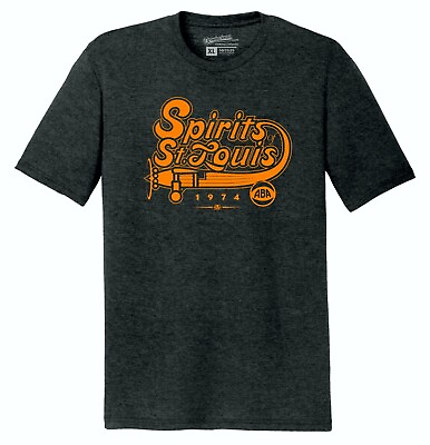 #ad St. Louis Spirits 1974 ABA Logo Basketball TRI BLEND Tee Shirt $22.00